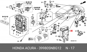 Блок управления электронный 39980SNBG12 HONDA