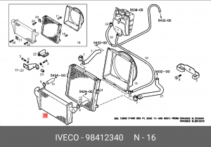 Интеркулер 98412340 IVECO