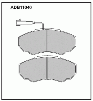 Колодки тормозные дисковые ADB11040 ALLIED NIPPON