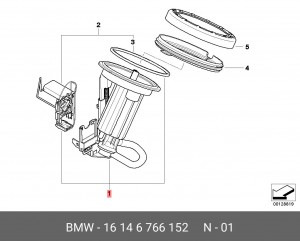 Датчик, запас топлива 16 14 6 766 152 BMW