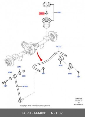 Болт крепления 1 444 091 FORD
