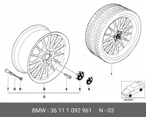 Диск колеса 36 11 1 092 961 BMW