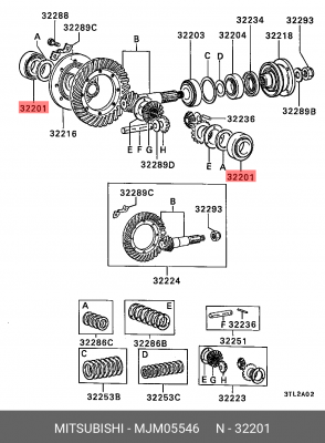 Опора дифференциала MJM05546 MITSUBISHI