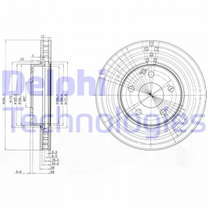 Тормозной диск BG3755 DELPHI