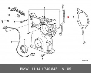 Прокладка, впускной / выпускной коллектор 11 14 1 740 842 BMW