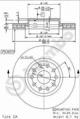 Тормозной диск 09.9632.14 BREMBO