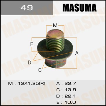 Пробка слива масла 49 MASUMA