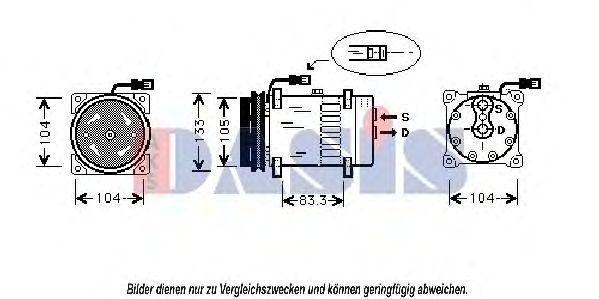 Компрессор, кондиционер 850658N AKS DASIS
