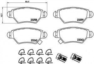 Комплект тормозных колодок, диско P59031 BREMBO