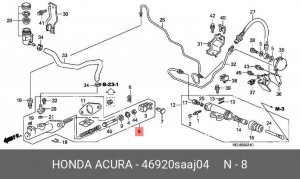 Цилиндр сцепления главный 46920SAAJ04 HONDA