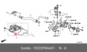 Прокладка, выпускной трубопровод 19222P8AA01 HONDA