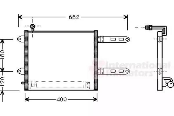 Конденсатор, кондиционер 58005178 VAN WEZEL