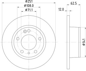 Тормозной диск MDC835 MINTEX