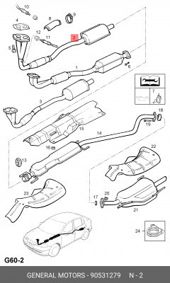 Катализатор 90531279 GENERAL MOTORS