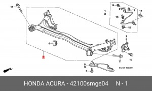 Балка задней подвески 42100SMGE04 HONDA