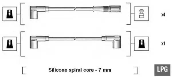 Ккомплект проводов зажигания 941095860624 MAGNETI MARELLI