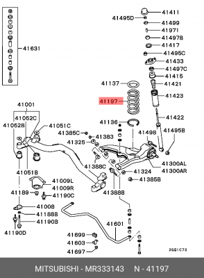Пружина подвески MR333143 MITSUBISHI