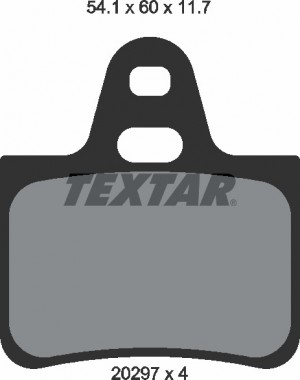 Комплект тормозных колодок, диско 2029703 TEXTAR