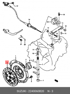 Диск сцепления 22400-60B20 SUZUKI