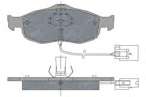 Комплект тормозных колодок, диско SP204 SCT