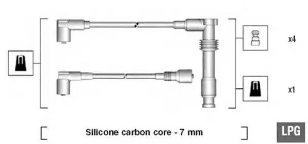 Ккомплект проводов зажигания 941125290681 MAGNETI MARELLI