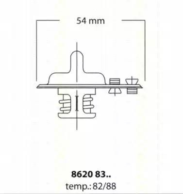 Термостат, охлаждающая жидкость 8620 8382 TRISCAN