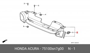 Решетка радиатора 75100SN7G00 HONDA