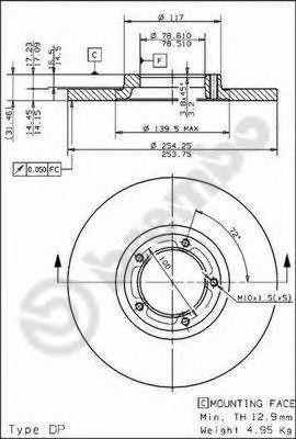 Тормозной диск 08.5013.10 BREMBO