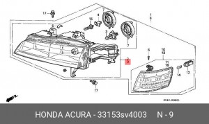 Основная фара 33153SV4003 HONDA