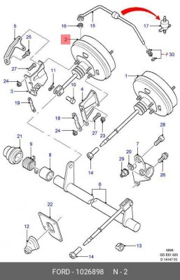Усилитель тормозной системы 1026898 FORD