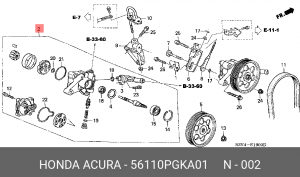 Насос ГУР 56110PGKA01 HONDA
