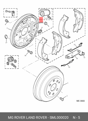 Колесный тормозной цилиндр SML000020 MG ROVER LAND ROVER