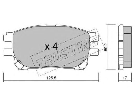 Комплект тормозных колодок 631.0 TRUSTING