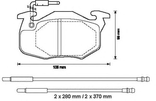 Комплект тормозных колодок, диско 571525X BENDIX JURID