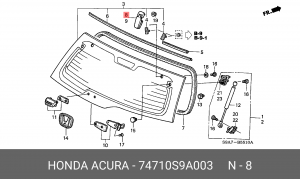 Деталь 74710S9A003 HONDA