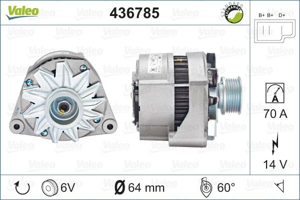 Генератор 436785 VALEO PHC