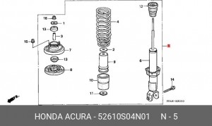 Амортизатор подвески 52610S04N01 HONDA