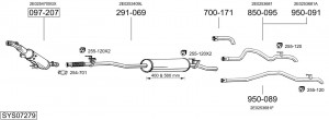 Средний глушитель выхлопных газов 285263 BOSAL