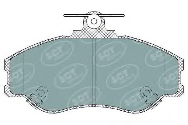Комплект тормозных колодок, диско SP323 SCT
