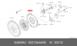 Корзина сцепления 30210AA690 SUBARU