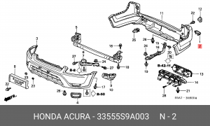 Светоотражатель - катафот 33555S9A003 HONDA