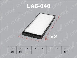 Фильтр салона LAC-046 LYNXAUTO