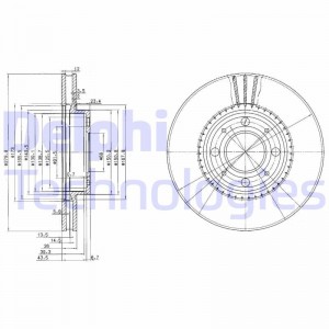 Тормозной диск BG2720 DELPHI