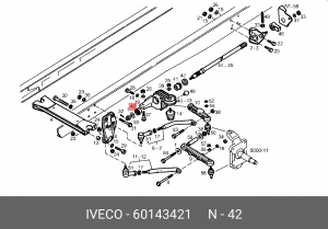 Втулка, амортизатор 60143421 IVECO