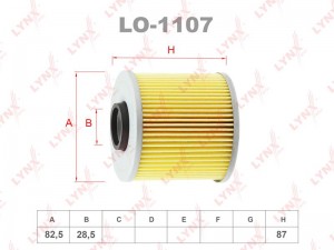 Фильтр масляный двигателя LO-1107 LYNXAUTO
