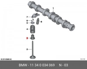 Комплект прокладок, стержень клапана 11 34 0 034 069 BMW