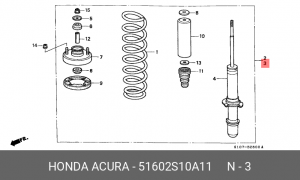 Амортизатор подвески 51602S10A11 HONDA