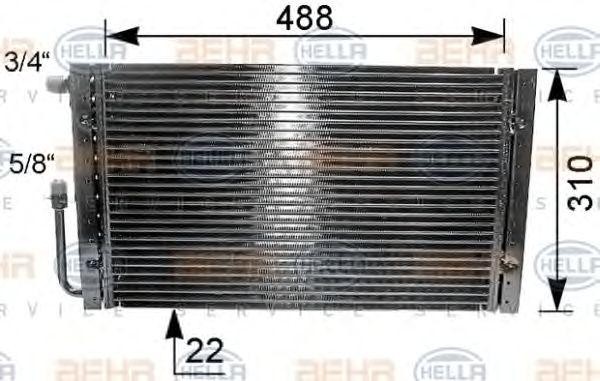 Конденсатор, кондиционер 8FC351038081 HELLA