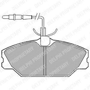 Комплект тормозных колодок, диско LP788 DELPHI