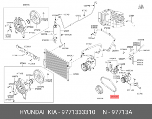 Клиновой ремень 97713-33310 HYUNDAI KIA